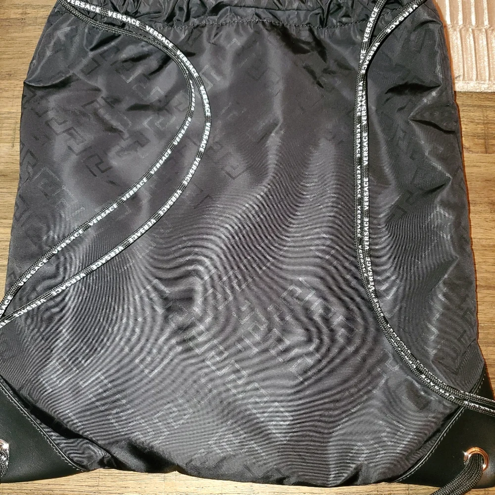 Versace Drawstring Unisex Rucksack Nylon Drawstring Bag - Picture 5 of 11